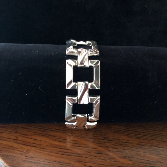 $98 Estate Bracelet Sterling Silver Marked 925 Italy 28.2 grams - Picture 2 of 7